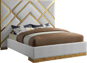 Vector White Faux Leather King Bed image