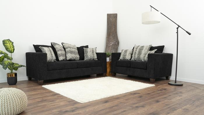Venus Black Sofa & Loveseat
