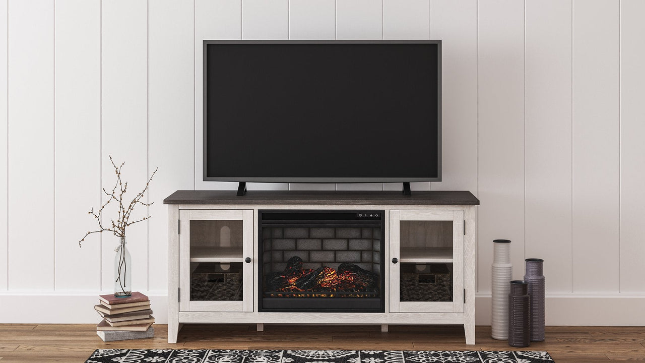 Mueble para TV Dorrinson de 60" con chimenea eléctrica 