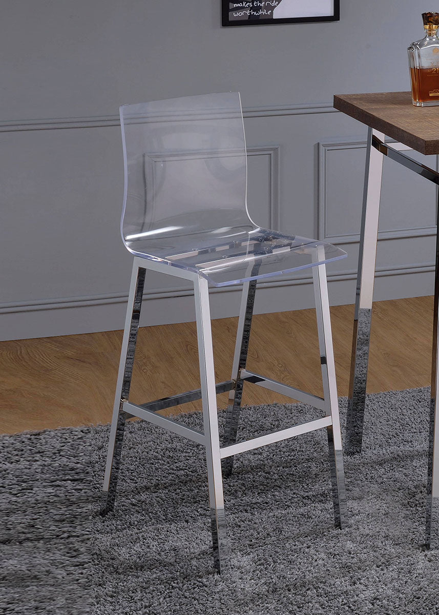 Acme Furniture Nadie Bar Chair in Chrome (Set of 2) 72597 image