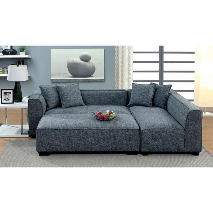 Chaise seccional gris JAYLENE