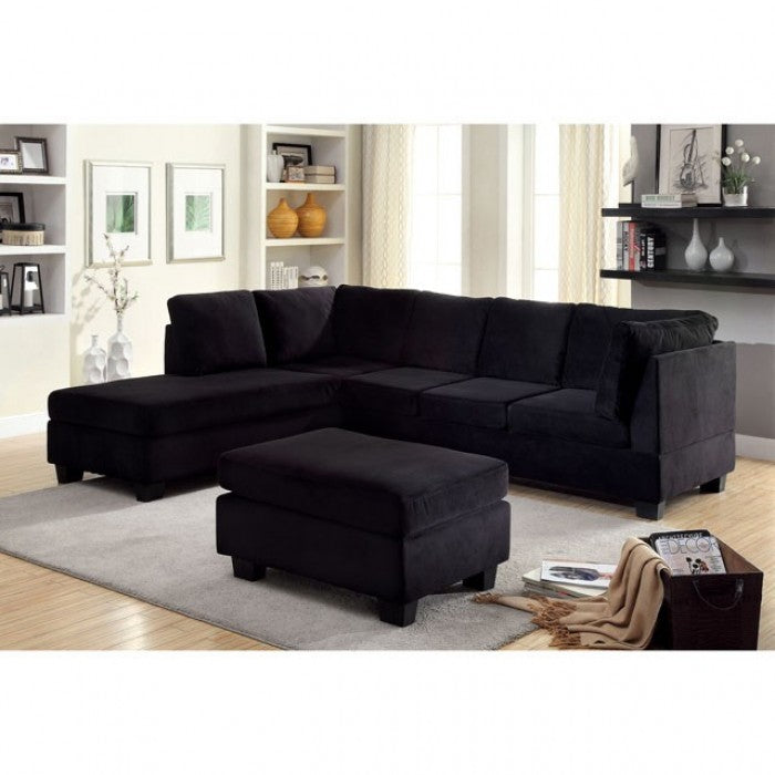 Chaise seccional negra LOMMA