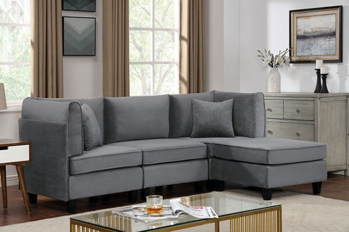 Chaise seccional gris SANDRINE