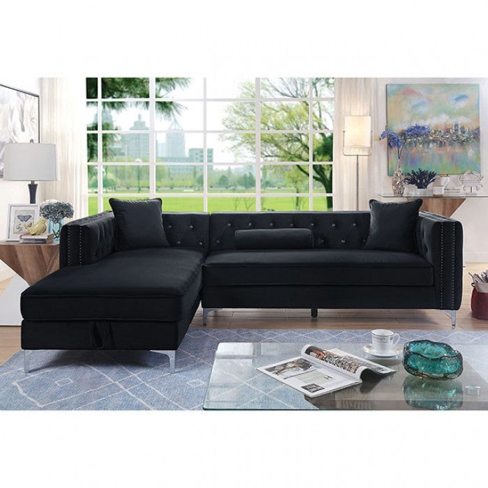 Chaise seccional negra AMIE