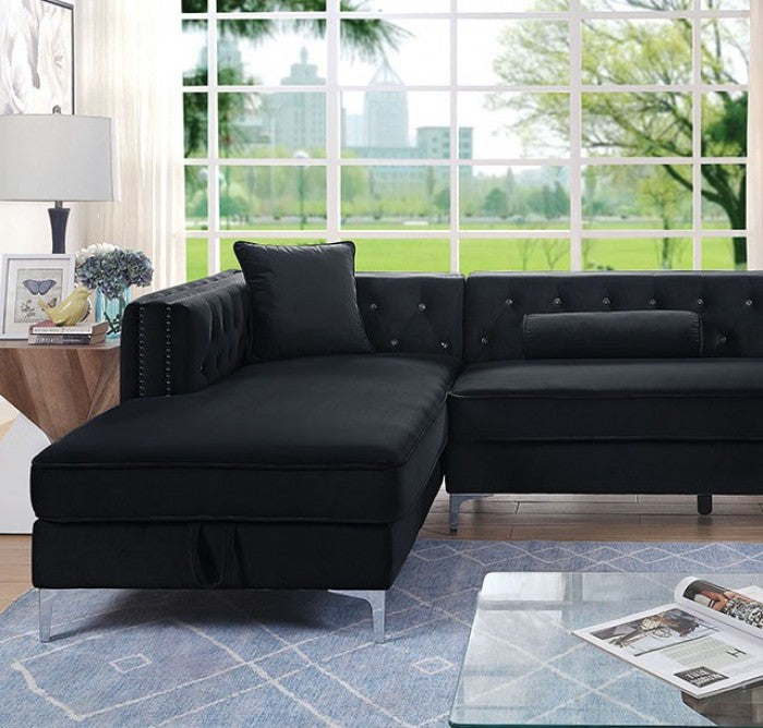 Chaise seccional negra AMIE