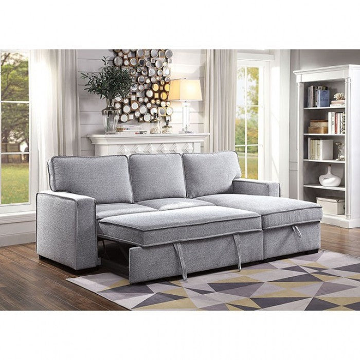 Chaise seccional gris para dormir INES