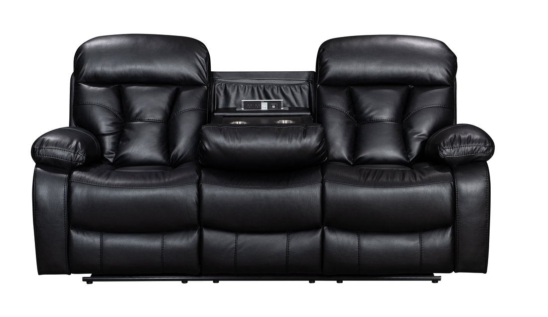 Sofá de dos plazas reclinable negro HH DALLAS. Muy pronto.