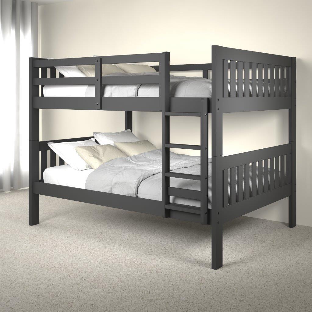 1015 - Full/Full Bunk Bed (Grey)