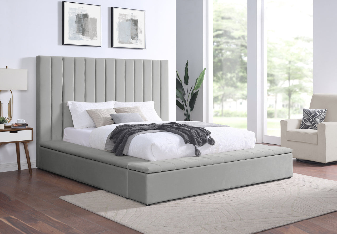 Francia - Cama Queen con plataforma gris