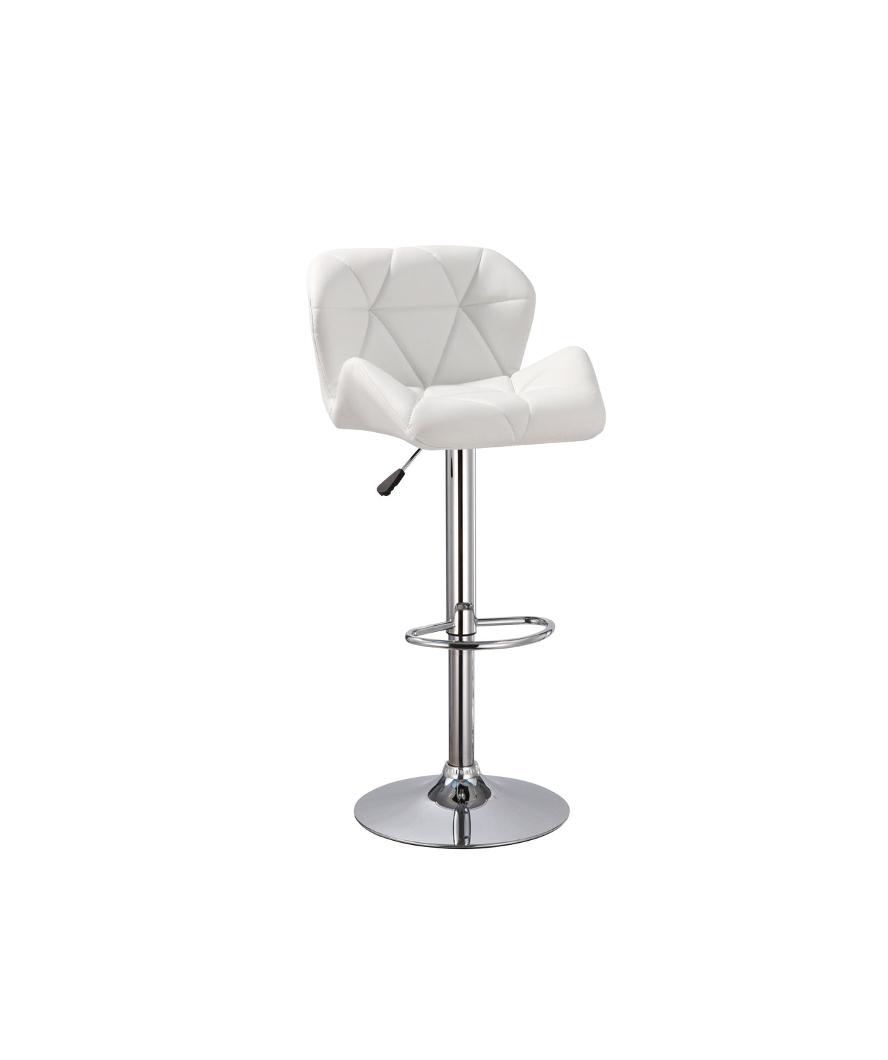 HHC2201 (Blanco) Taburete de bar con asiento envolvente.