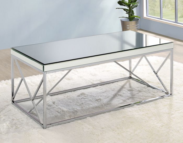 EV300C - Mirrored Top Cocktail Table