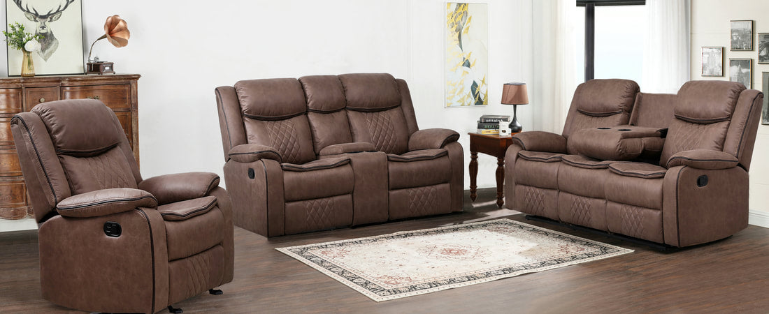 Weston Brown - 3PC Reclining Living Room Set **NEW ARRIVAL**