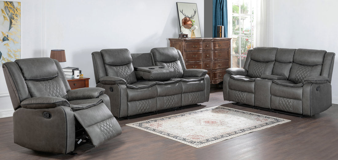 Weston Grey - 3PC Reclining Living Room Set **NEW ARRIVAL**